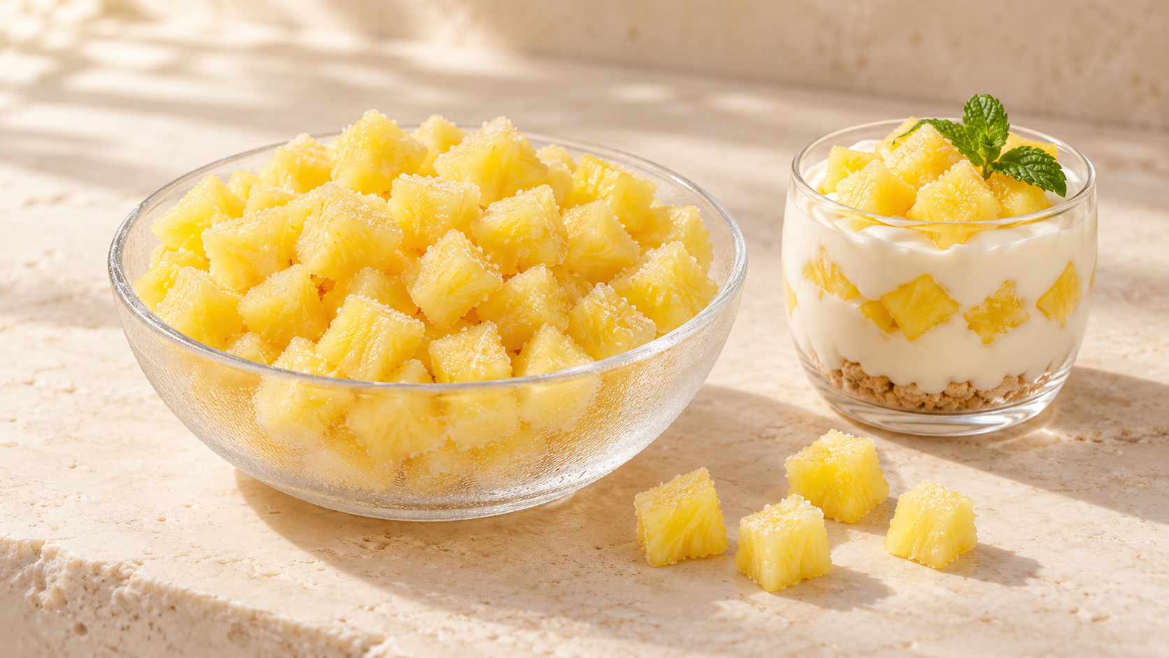 Celebre Frozen Fruits Pineapple Titbit for commercial food production